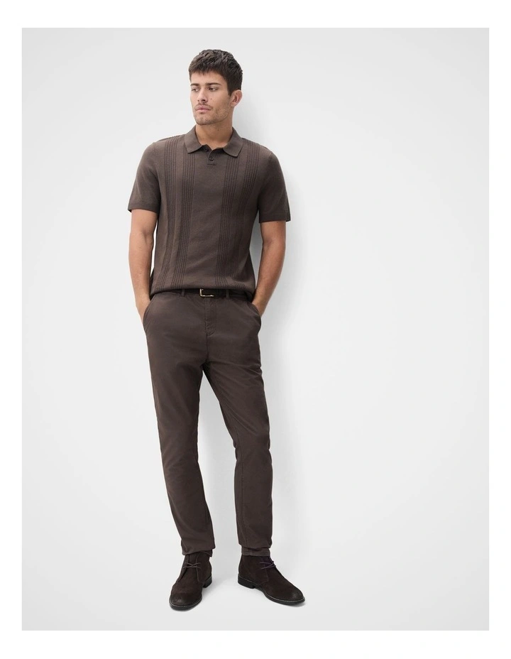 Panel Stitch Knit Polo image 4