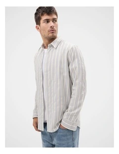 Stripe Jacquard Regular Fit Shirt in Multi