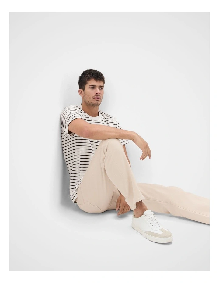 Coffee Stripe Relaxed T-shirt in Multi image 4