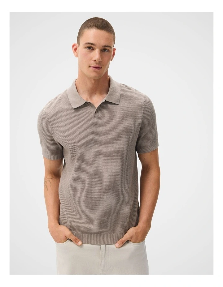Textured Knit Polo image 1