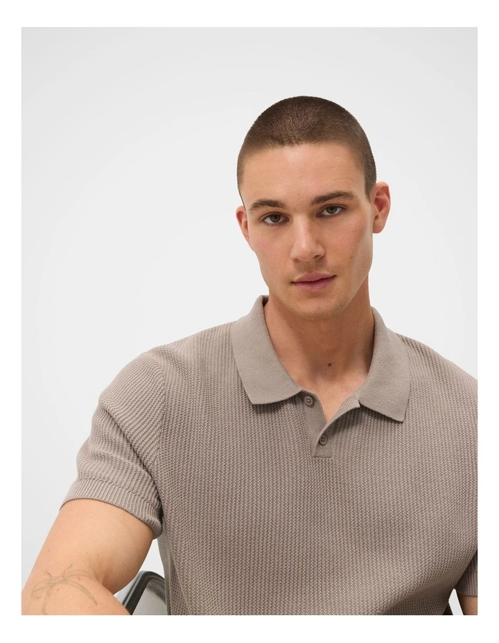 Textured Knit Polo image 3