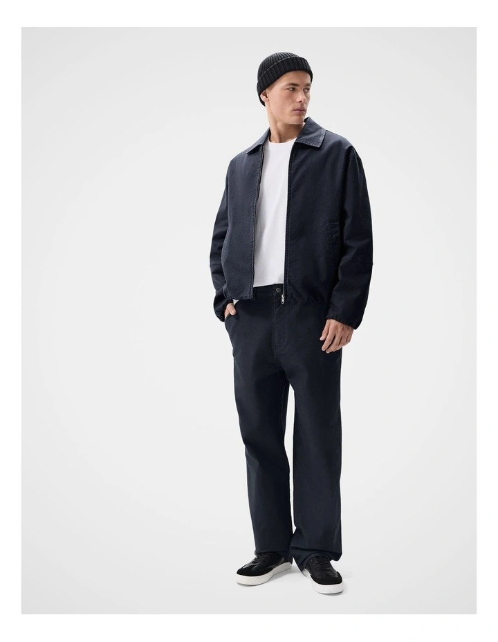 Canvas Bomber Jacket in Blue image 5