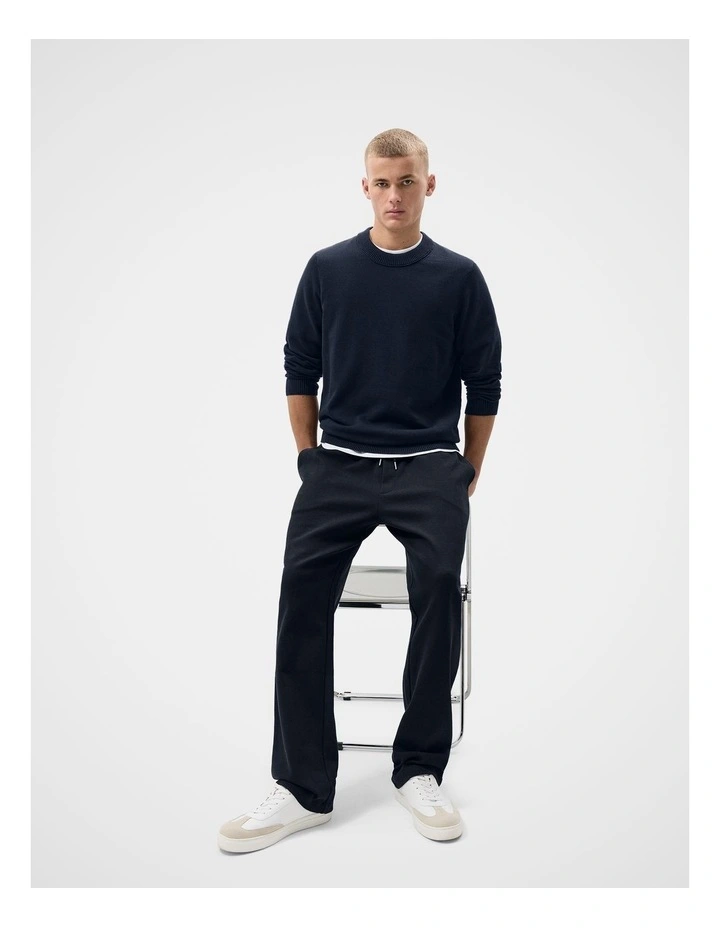 Knit Pull On Pant in Blue image 1