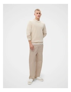 Canvas Utility Pant in Beige