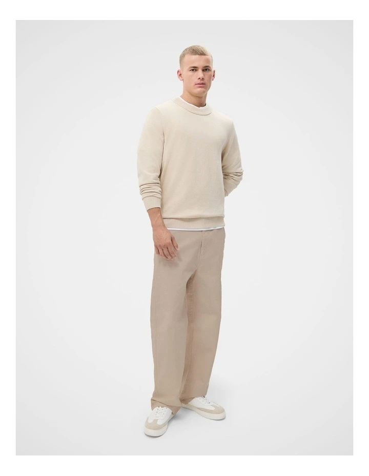 Canvas Utility Pant in Beige image 1