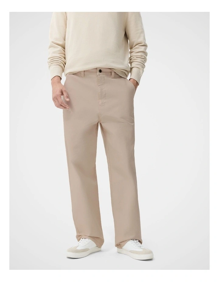 Canvas Utility Pant in Beige image 4