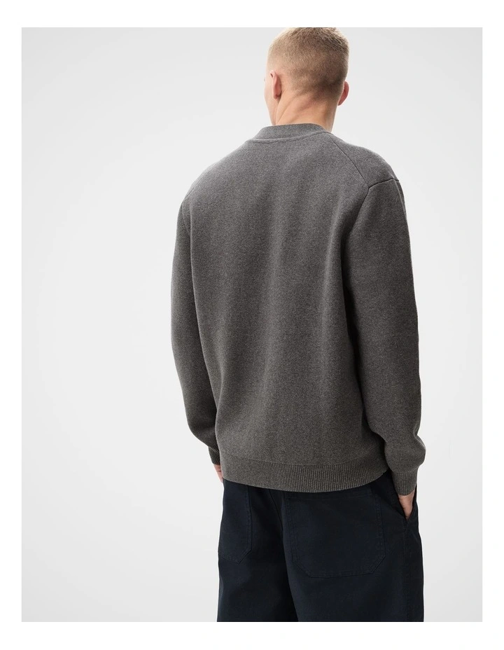 Compact Knit Cardigan in Grey image 2
