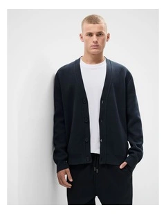 Compact Knit Cardigan in Blue