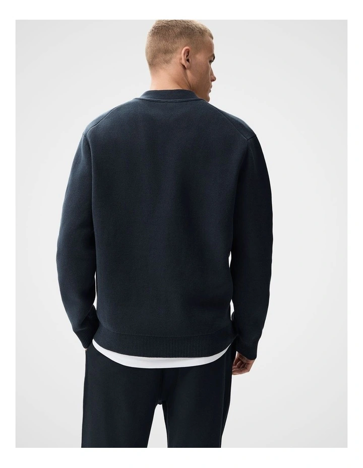 Compact Knit Cardigan in Blue image 2