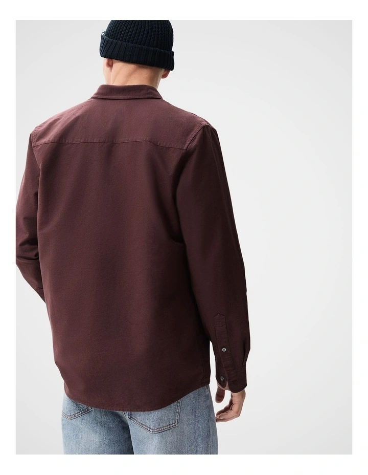 Oxford Regular Fit Shirt in Brown image 2