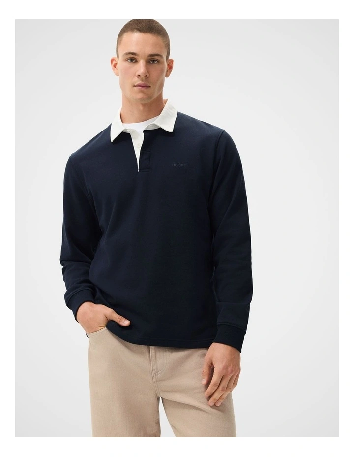 Rugby Polo T-shirt in Blue image 1