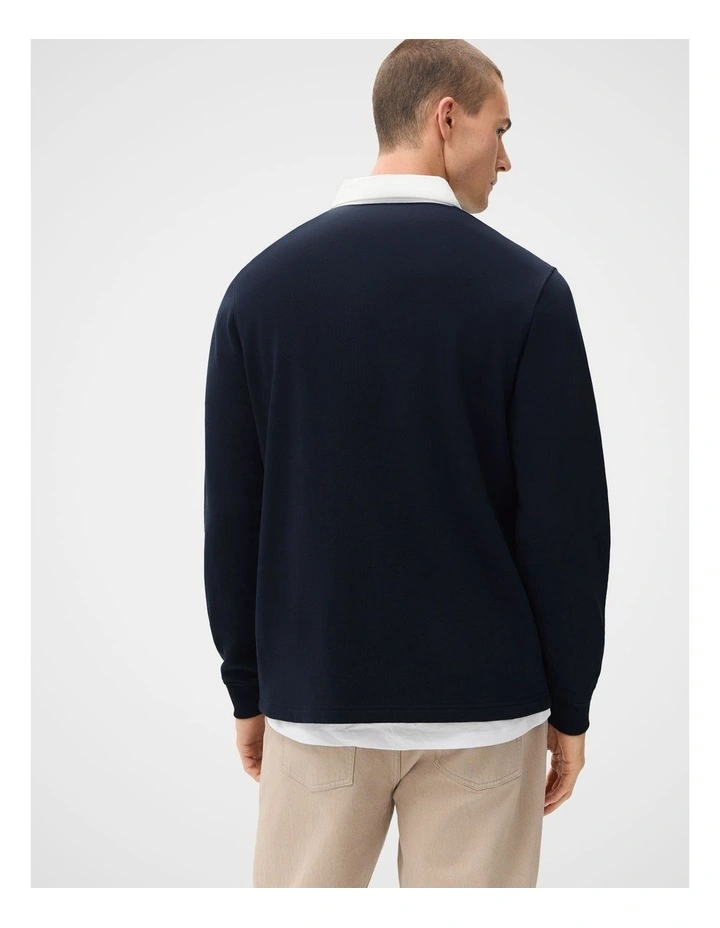 Rugby Polo T-shirt in Blue image 2