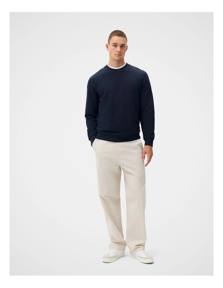 Dobby Textured Pullover Sweater in Blue image 4