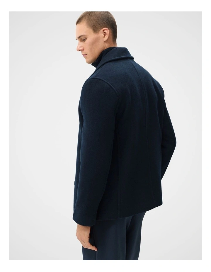 Wool Blend Peacoat in Blue image 3