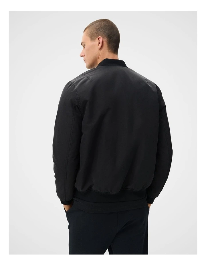 Utility Bomber Jacket in Black image 3