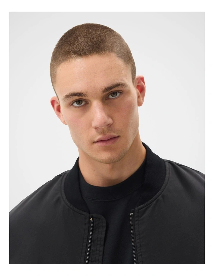 Utility Bomber Jacket in Black image 4