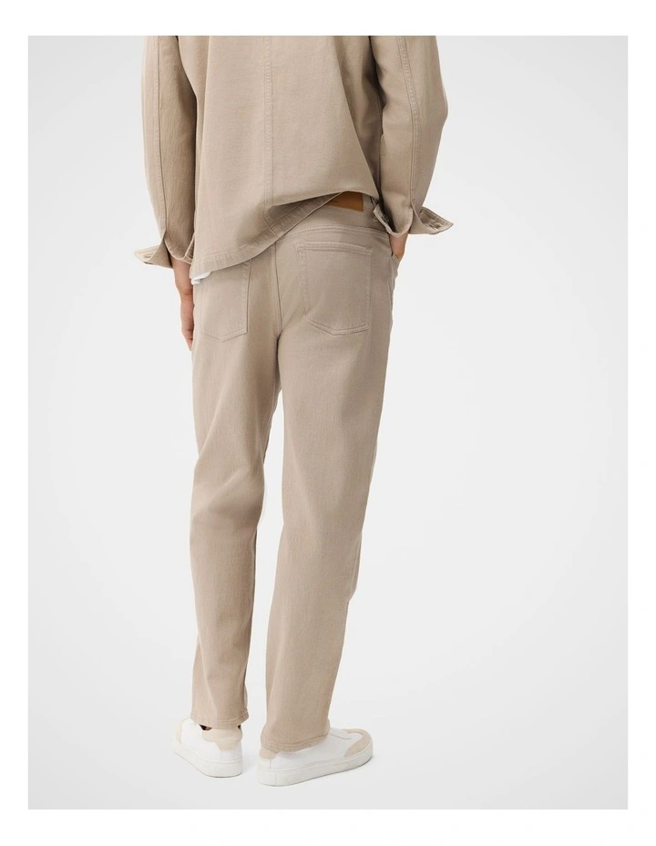 Regular Straight Jeans in Beige image 2