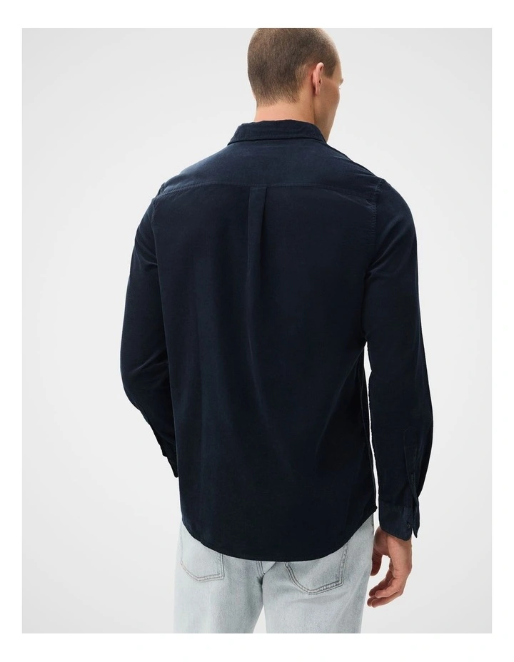 Cord Regular Fit Shirt in Blue image 2
