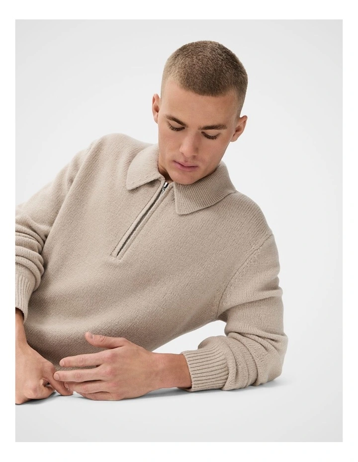 Wool Zip Polo image 4