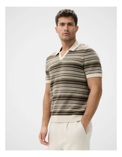 Coorong Stripe Knit Polo