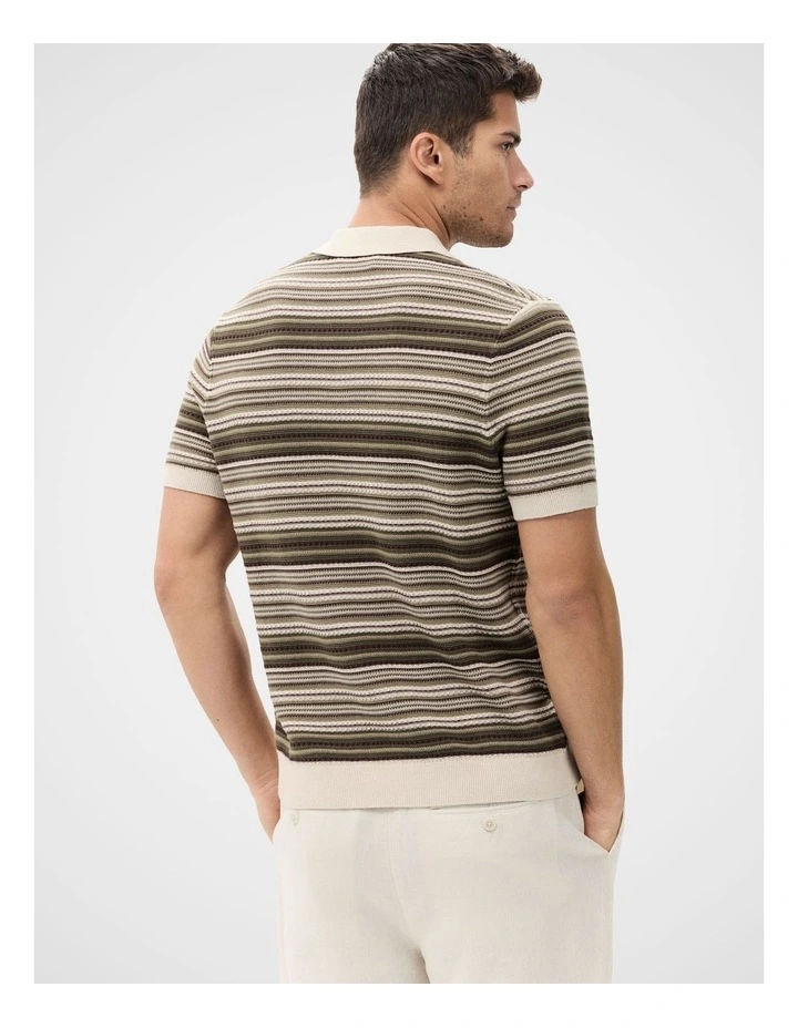 Coorong Stripe Knit Polo image 2