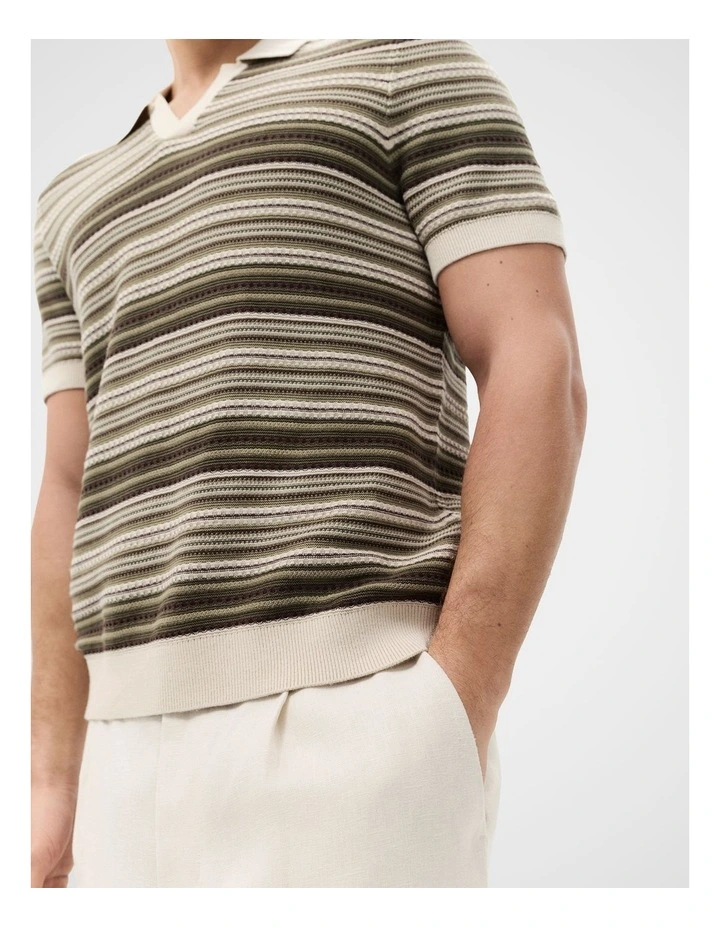 Coorong Stripe Knit Polo image 4