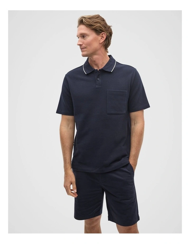 Pocket Polo Shirt in Midnight Blue image 1