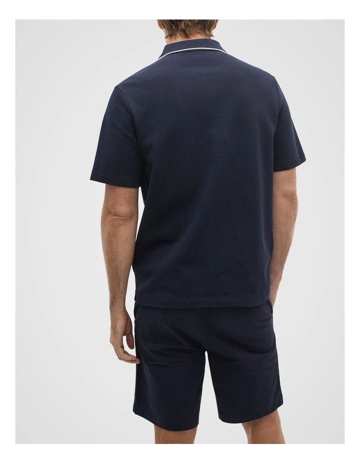 Pocket Polo Shirt in Midnight Blue image 2