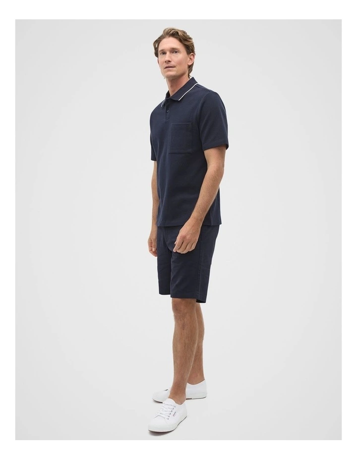 Pocket Polo Shirt in Midnight Blue image 3
