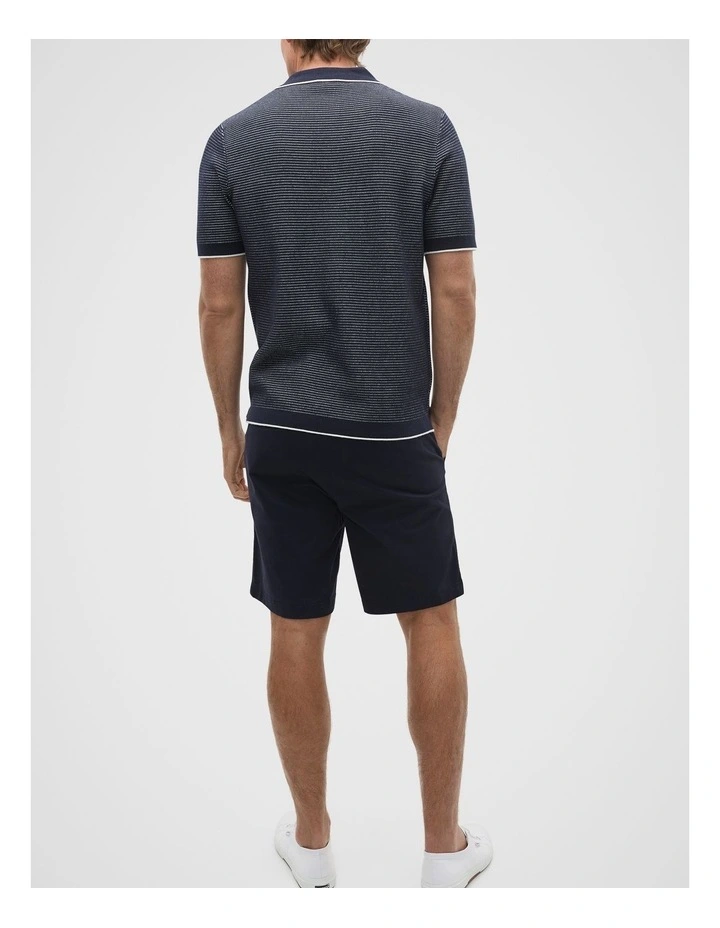 Two Tone Trophy Polo in Midnight Blue image 2
