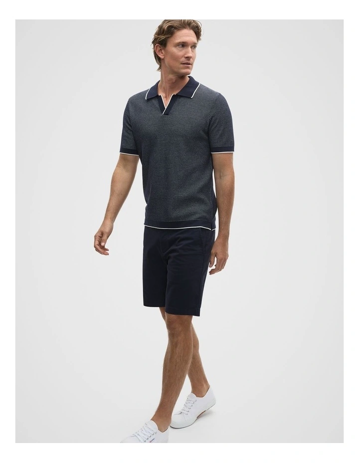 Two Tone Trophy Polo in Midnight Blue image 3