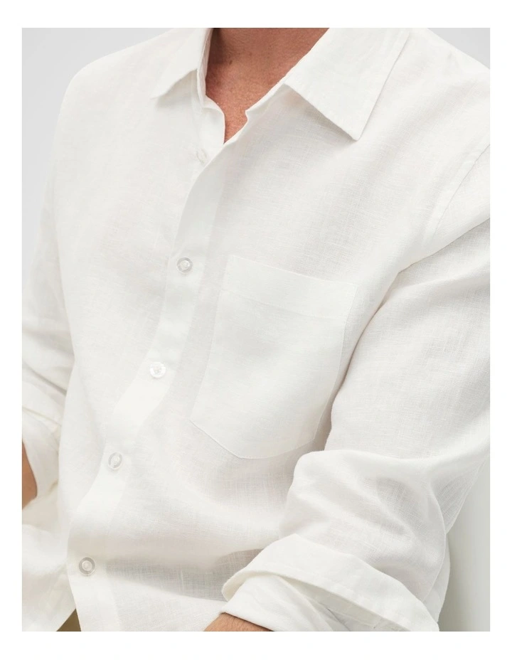 Linen Everyday Shirt in Vintage White image 4
