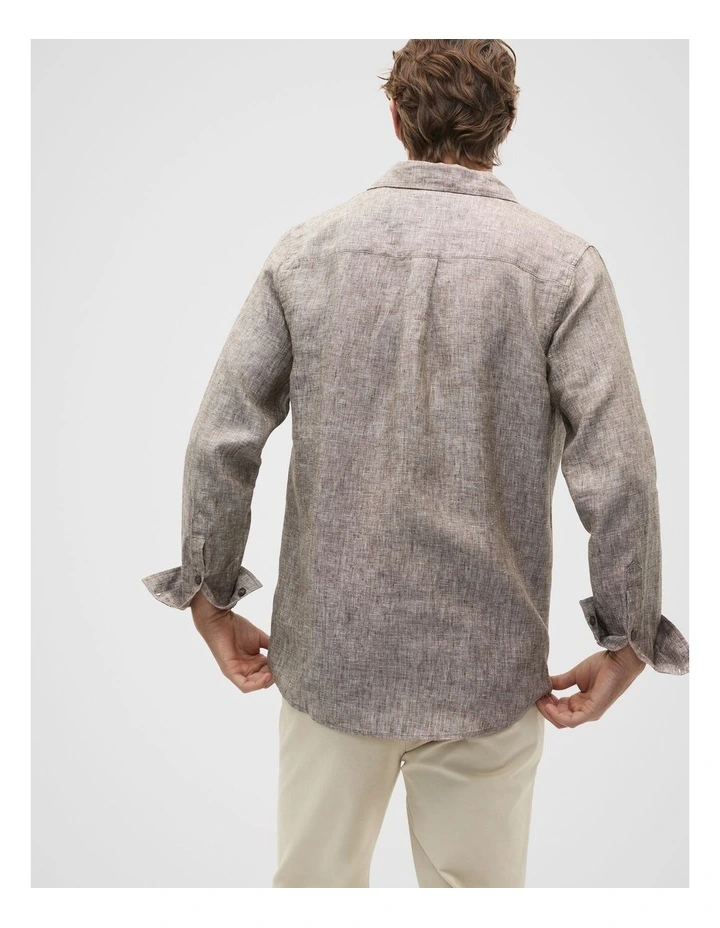 Linen Everyday Shirt in Cocoa image 2