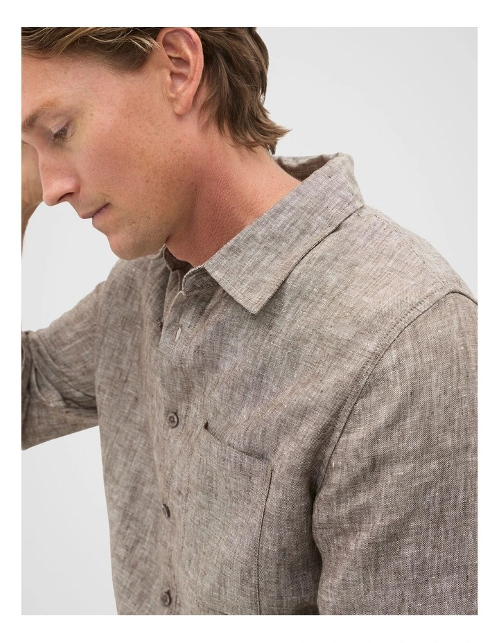 Linen Everyday Shirt in Cocoa image 4
