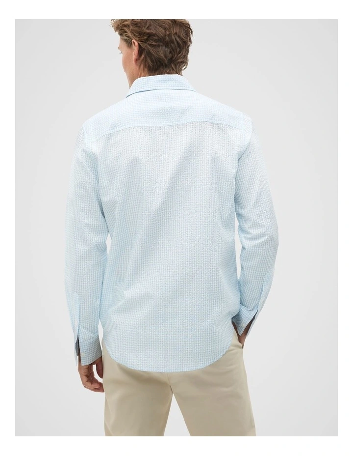 Long Sleeve Check Shirt in Blue image 2