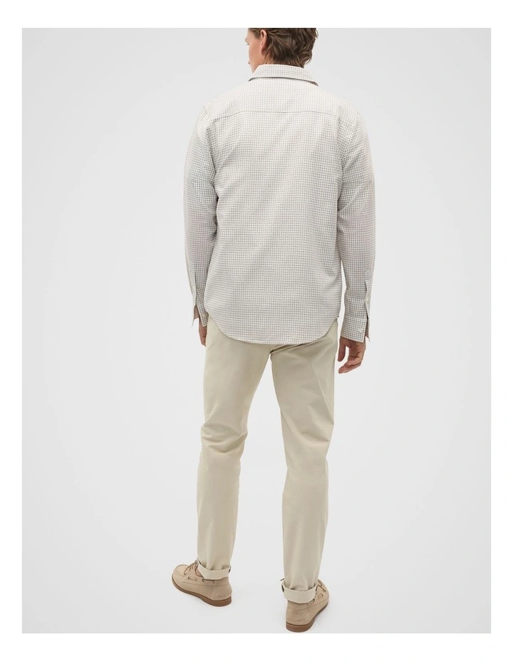 Long Sleeve Check Shirt in Cocoa image 2