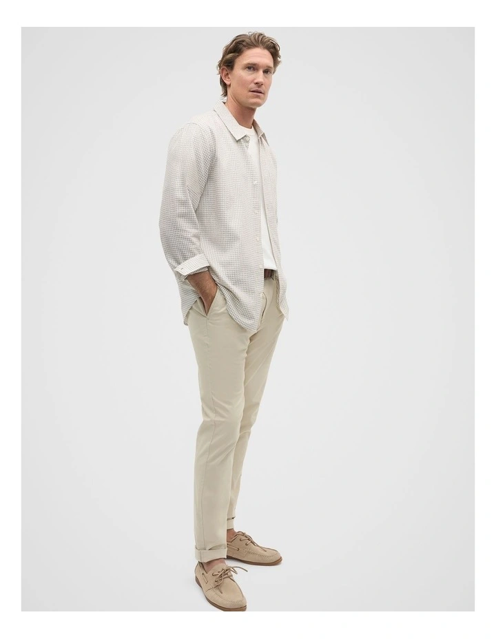 Long Sleeve Check Shirt in Cocoa image 3