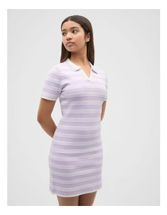 Stripe Knit Dress in Orchid Bloom