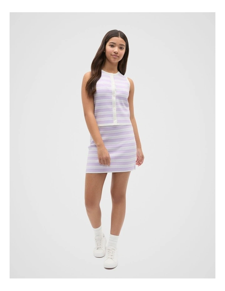 Stripe Knit Top in Orchid Bloom image 3