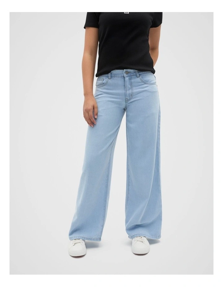 Soft Wide Leg Jean in Light Wash image 1