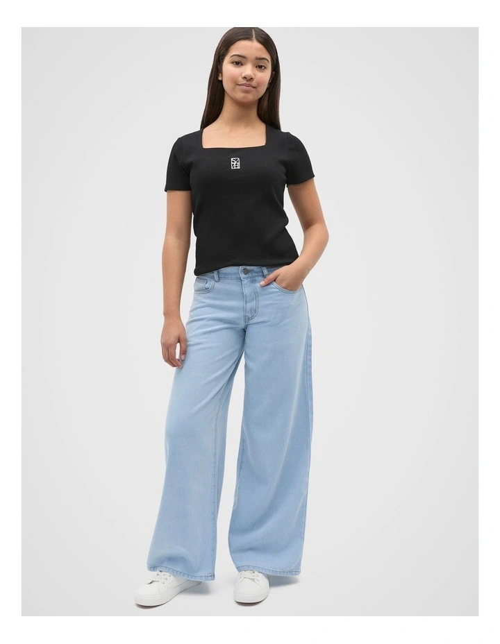Soft Wide Leg Jean in Light Wash image 3