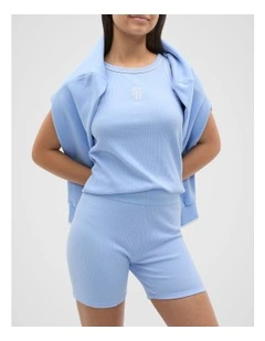 Core Logo Bike Short in Blue