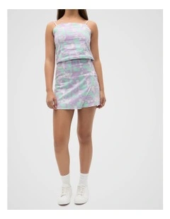 Palm Skort in Blue