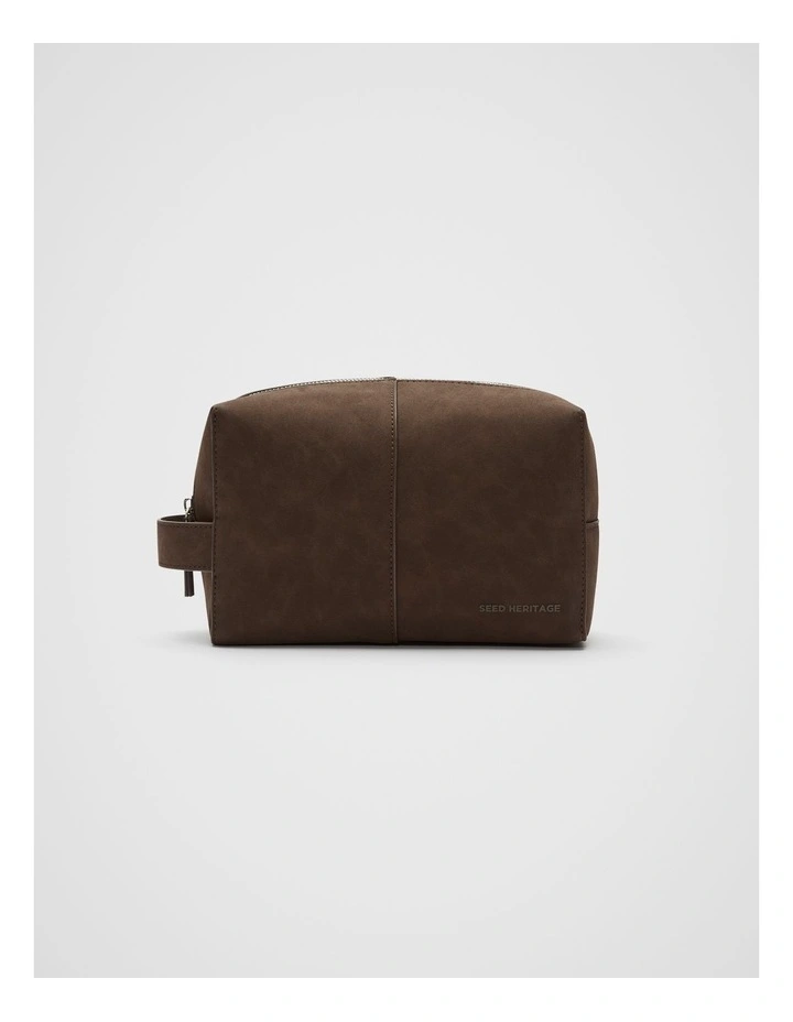 Classic Wash Bag in Brown image 1