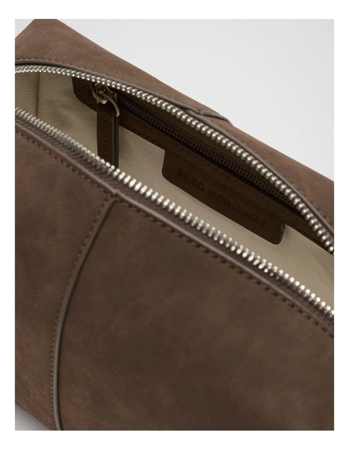 Classic Wash Bag in Brown image 2