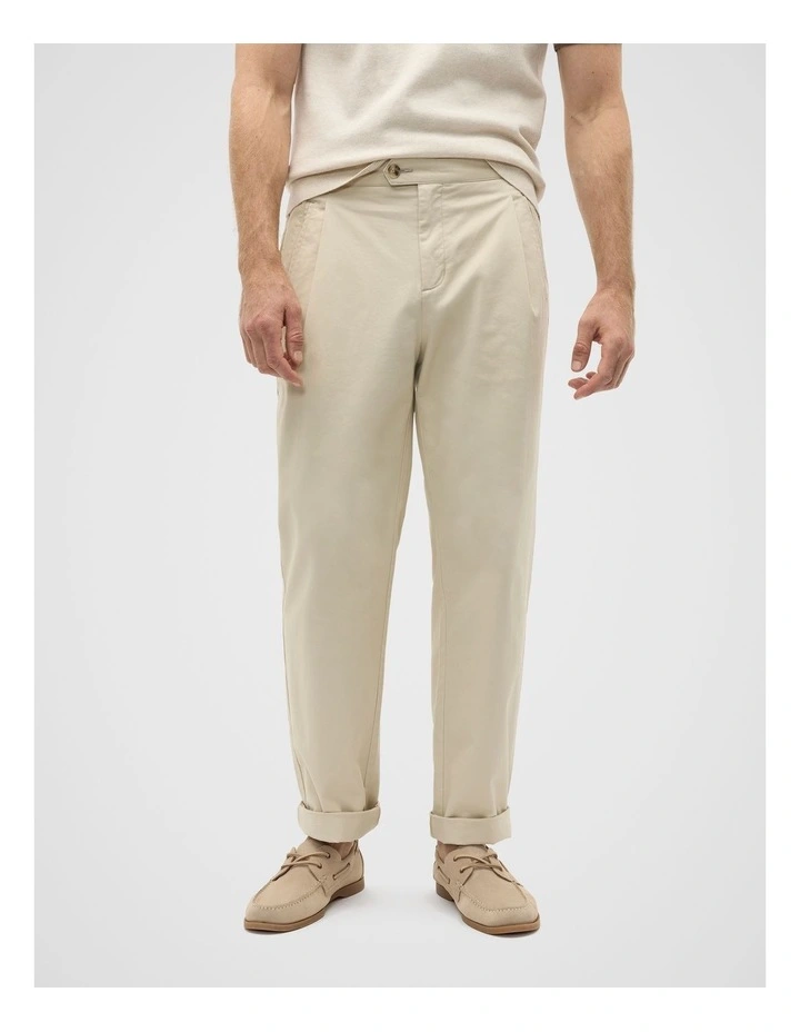 Side Tab Trouser in Cool Stone image 1