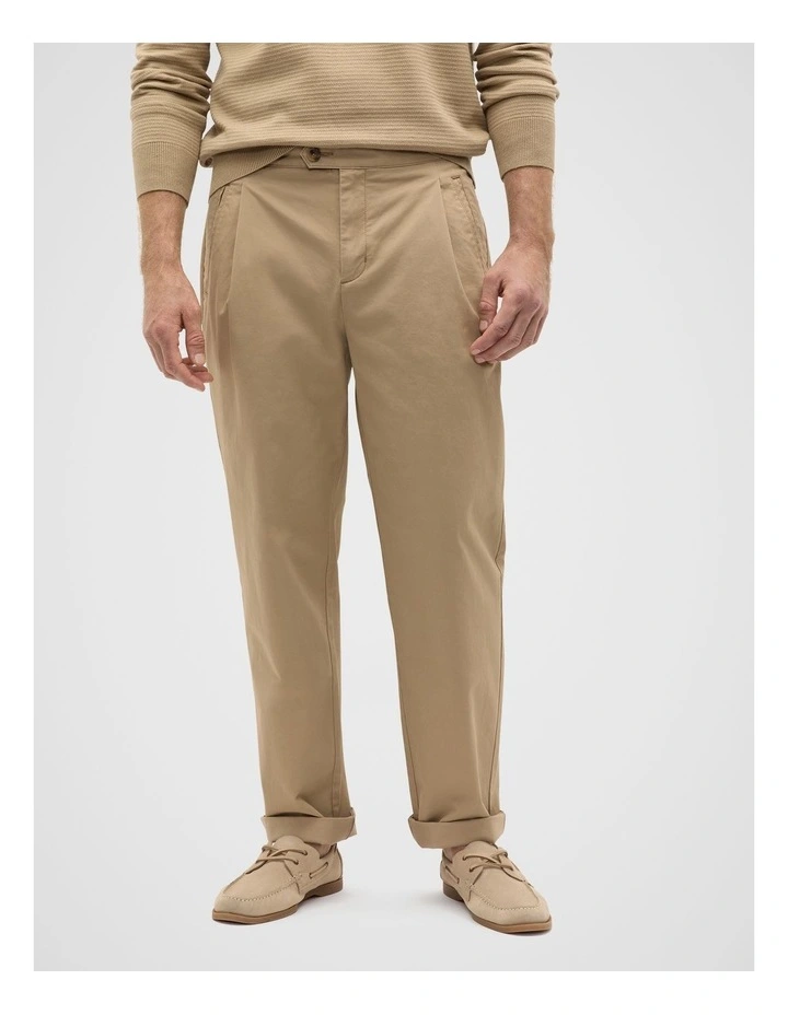 Side Tab Trouser in Biscotti image 1