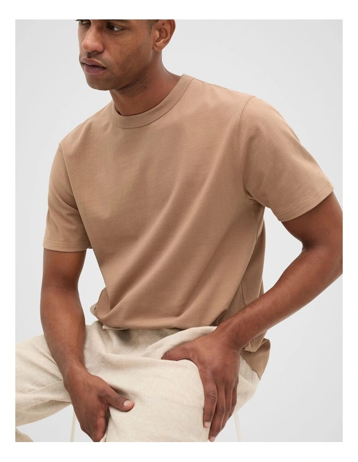 Crew Tee in Nougat image 1