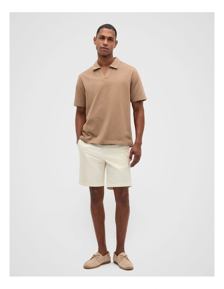Tee Polo in Nougat image 3