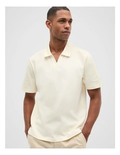 Tee Polo in Off White